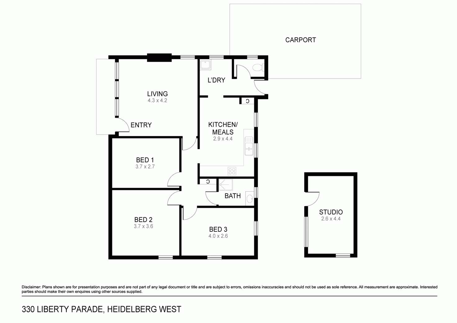 Floorplan of Homely house listing, 330 Liberty Parade, Heidelberg West VIC 3081