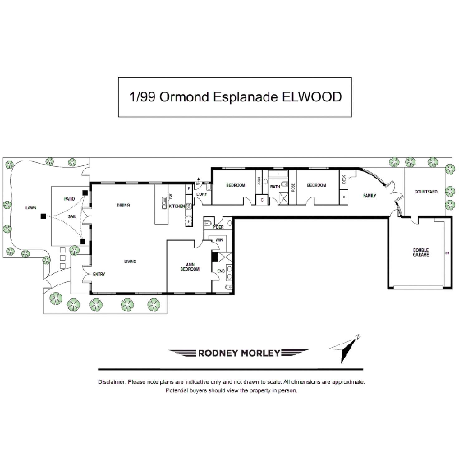 Floorplan of Homely unit listing, 1/99 Ormond Esplanade, Elwood VIC 3184