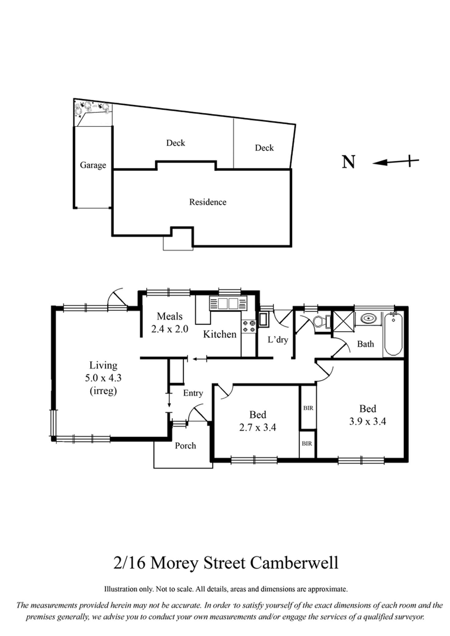 Floorplan of Homely unit listing, 2/16 Morey Street, Camberwell VIC 3124