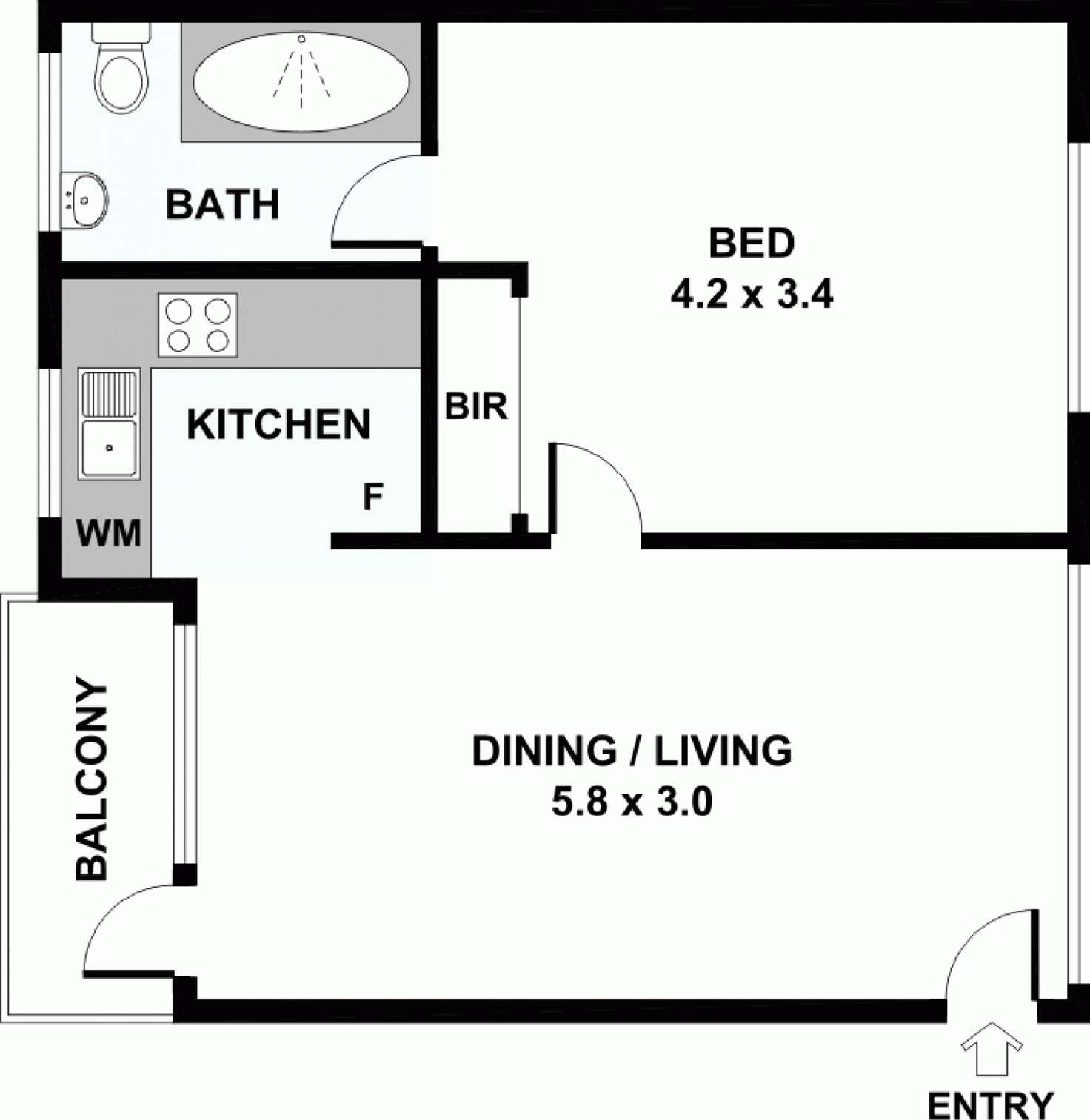 Floorplan of Homely apartment listing, 10/142 Clark Street, Port Melbourne VIC 3207