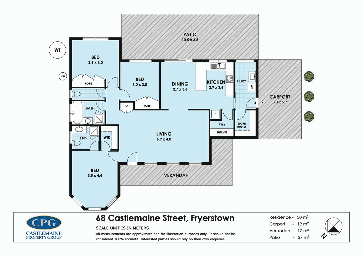 Floorplan of Homely house listing, 68 Castlemaine Street, Fryerstown VIC 3451