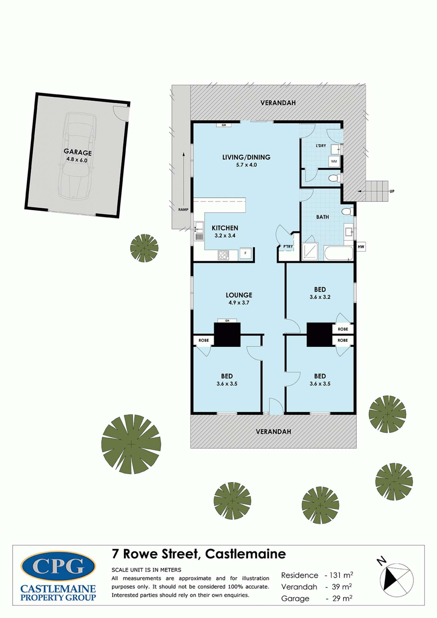 Floorplan of Homely house listing, 7 Rowe Street, Castlemaine VIC 3450