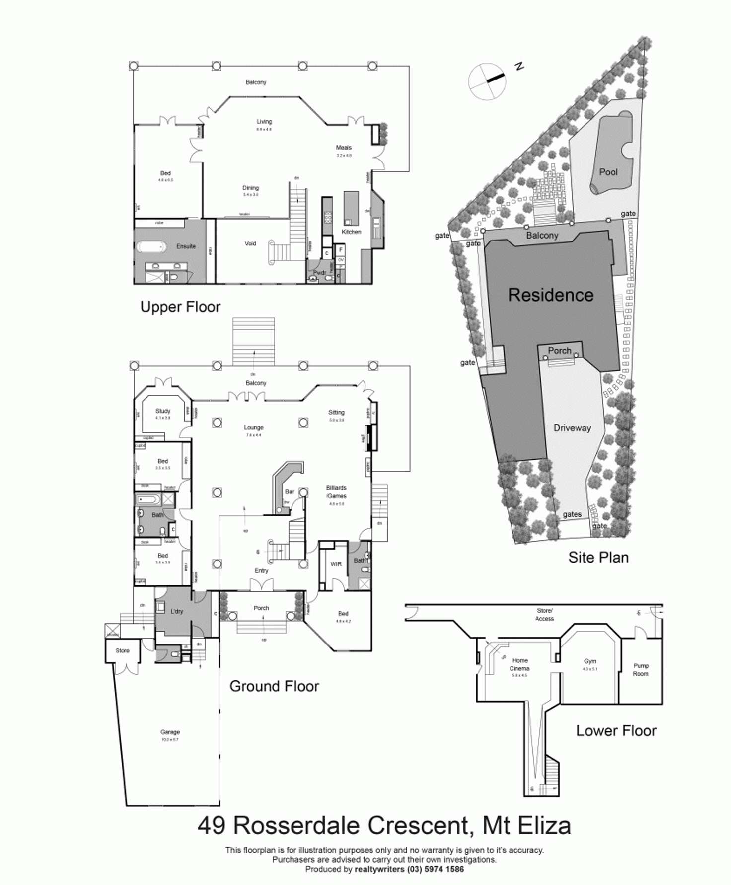 Floorplan of Homely house listing, 49 Rosserdale Crescent, Mount Eliza VIC 3930