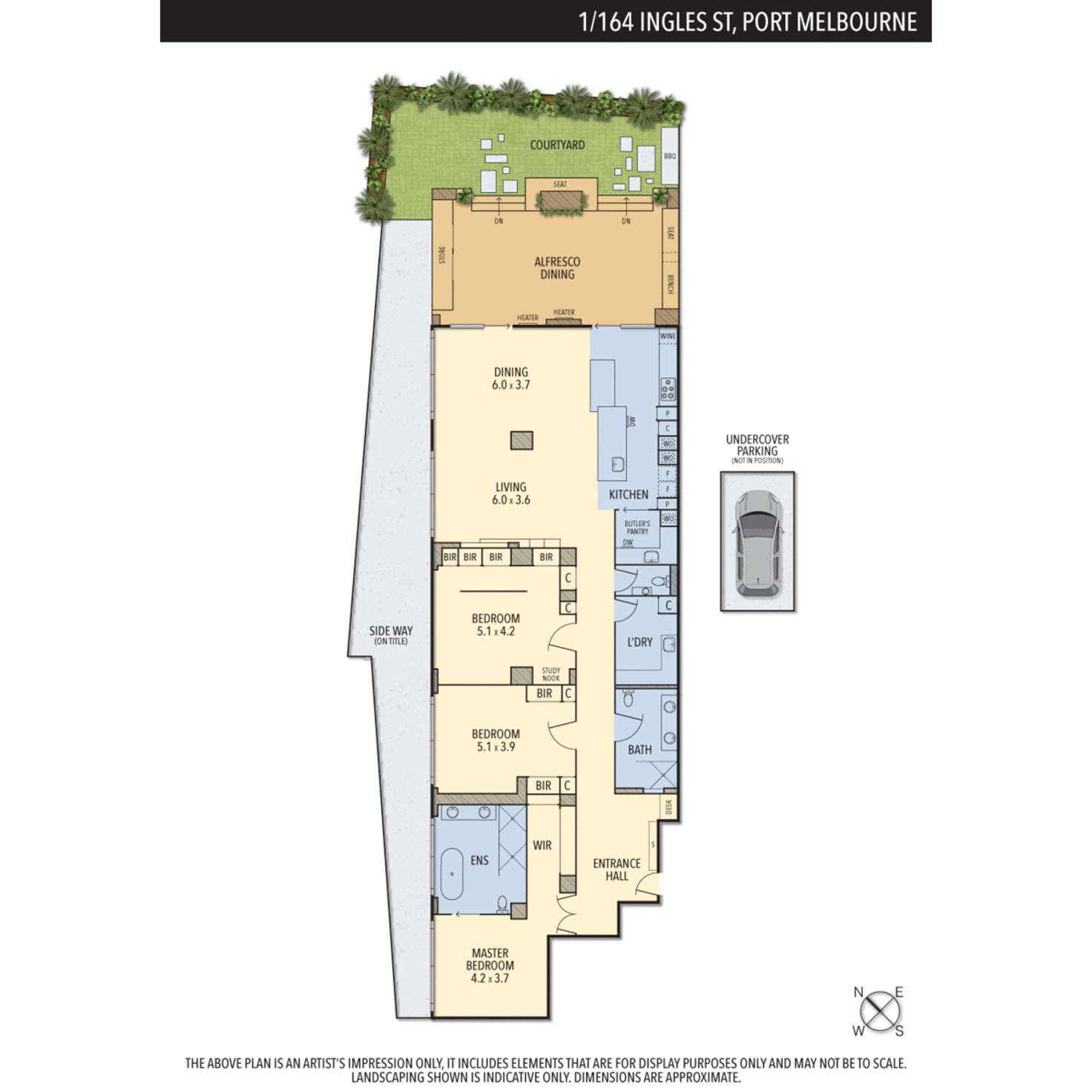Floorplan of Homely apartment listing, 1/164 Ingles Street, Port Melbourne VIC 3207
