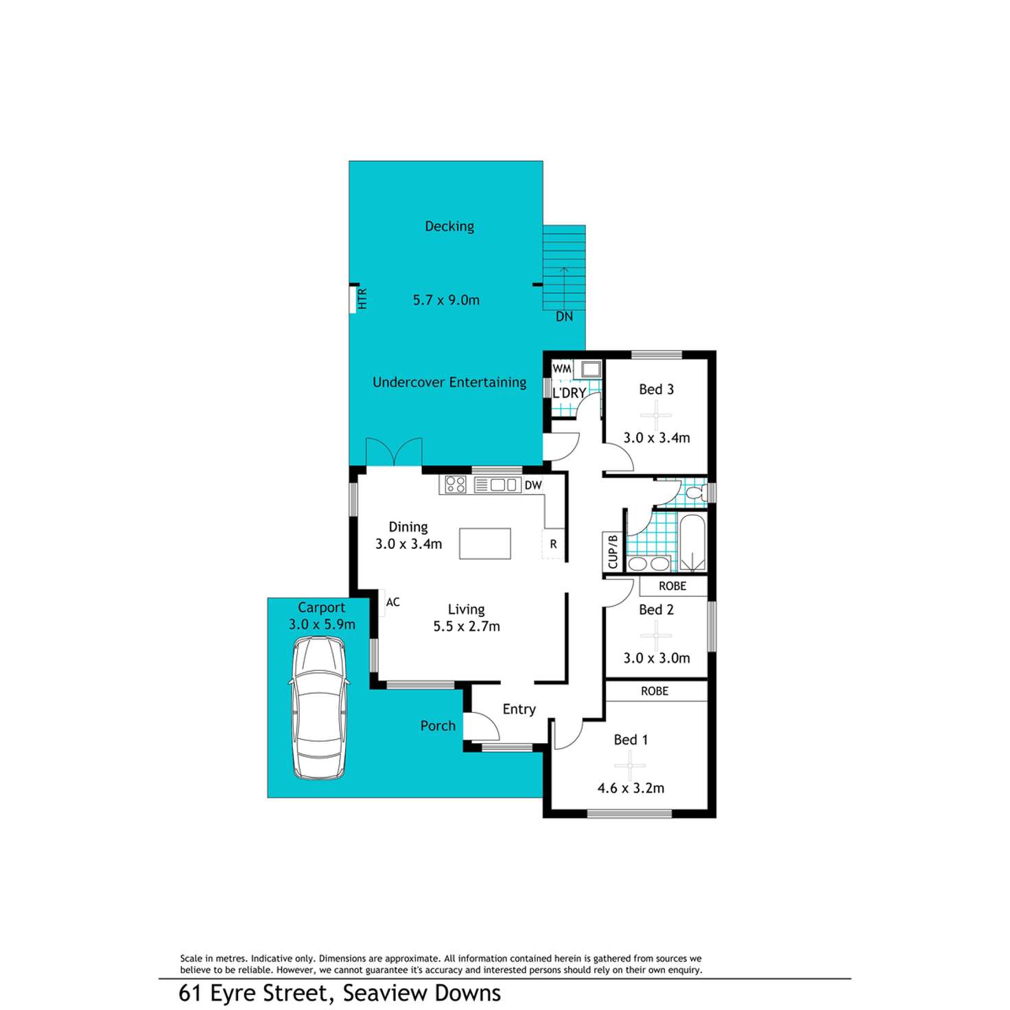Floorplan of Homely house listing, 61 Eyre Street, Seaview Downs SA 5049