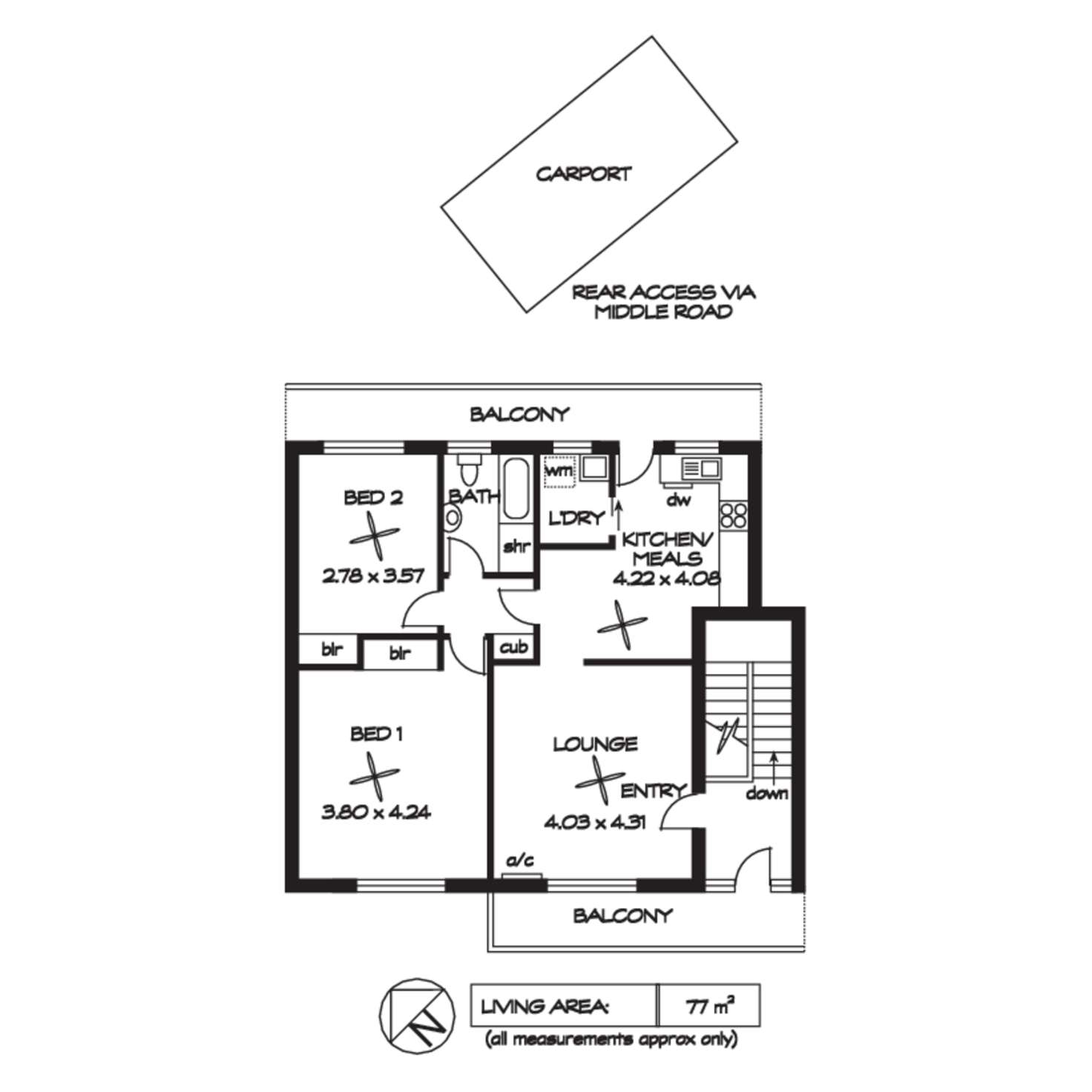 Floorplan of Homely unit listing, 7/6 West Street, Evandale SA 5069