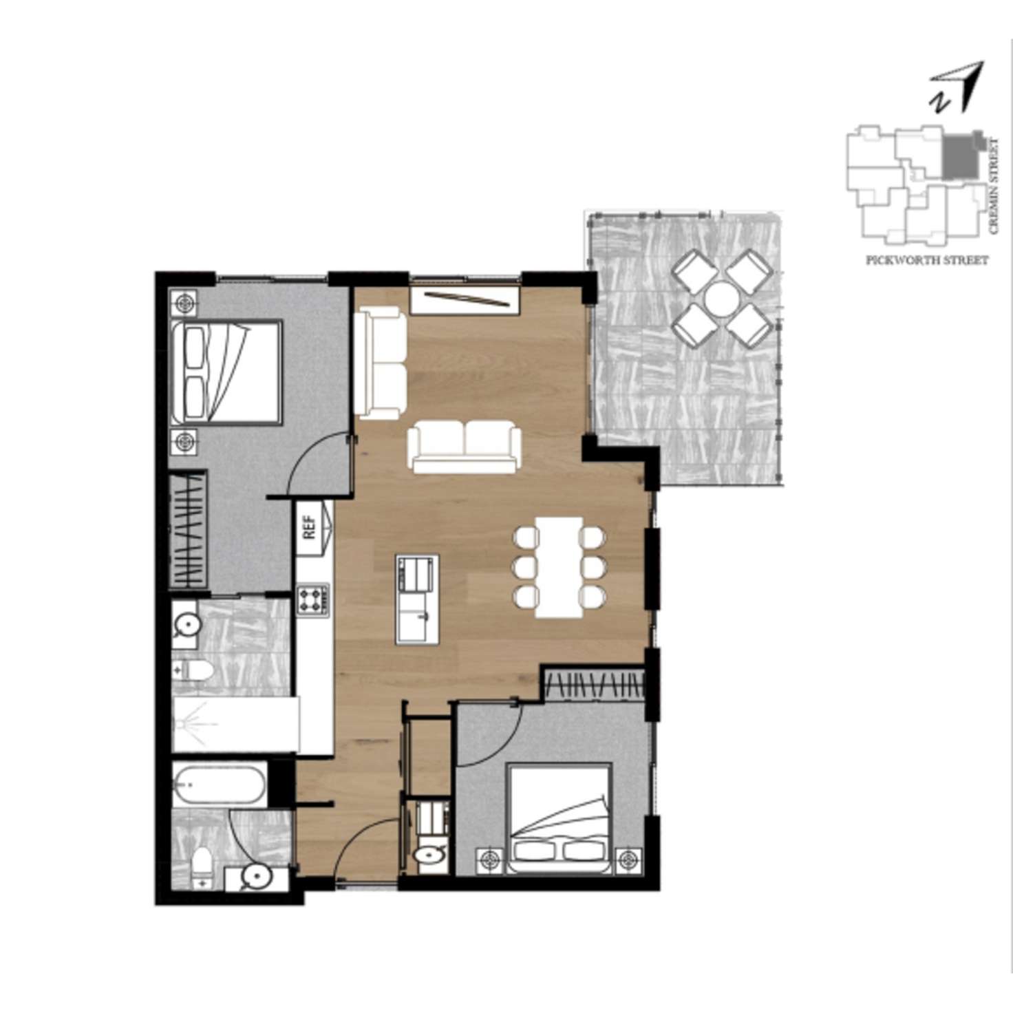 Floorplan of Homely apartment listing, 201/10 Cremin Street, Upper Mount Gravatt QLD 4122