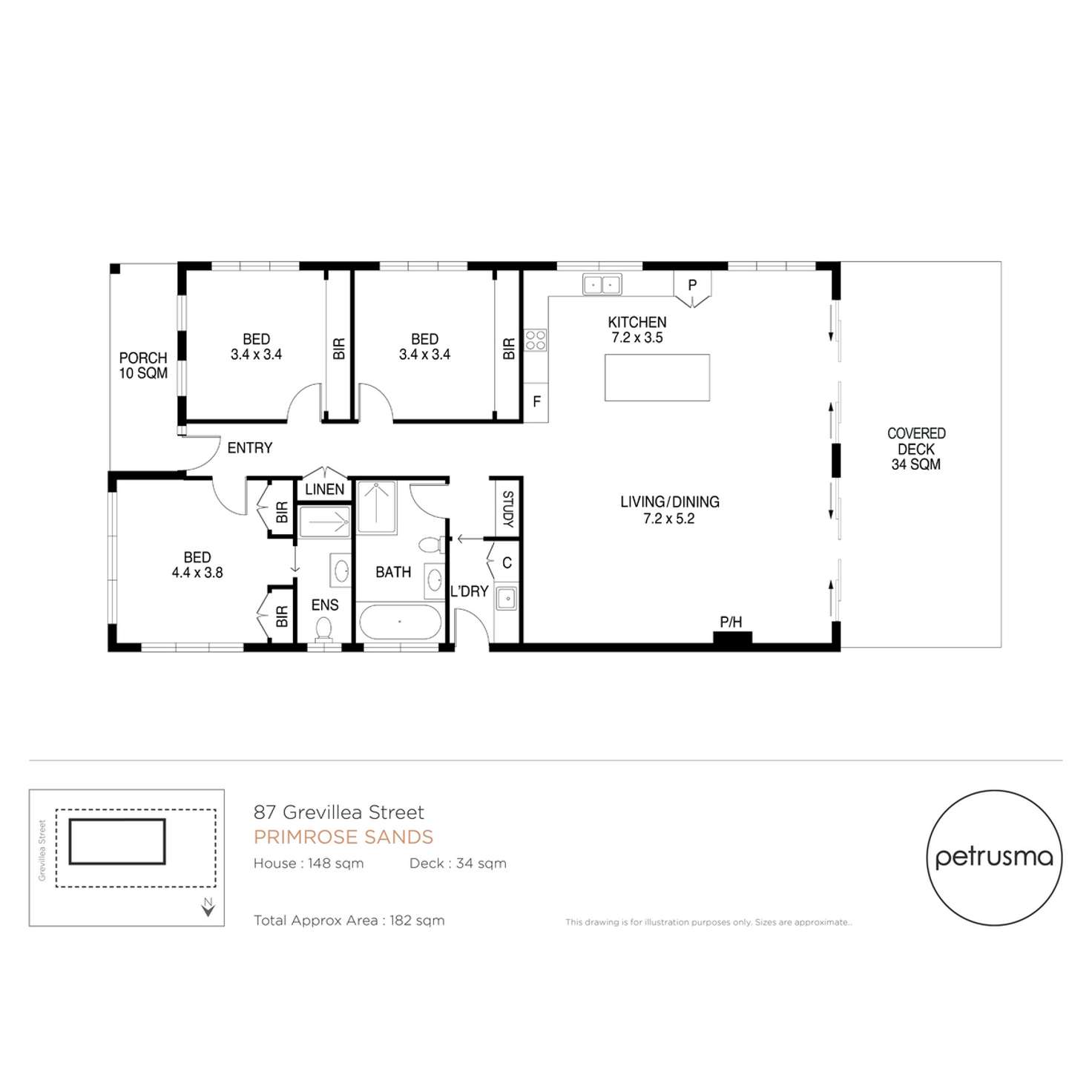 Floorplan of Homely house listing, 87 Grevillea Street, Primrose Sands TAS 7173