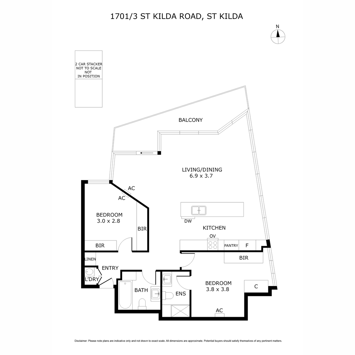 Floorplan of Homely apartment listing, 1701/3-5 St Kilda Road, St Kilda VIC 3182