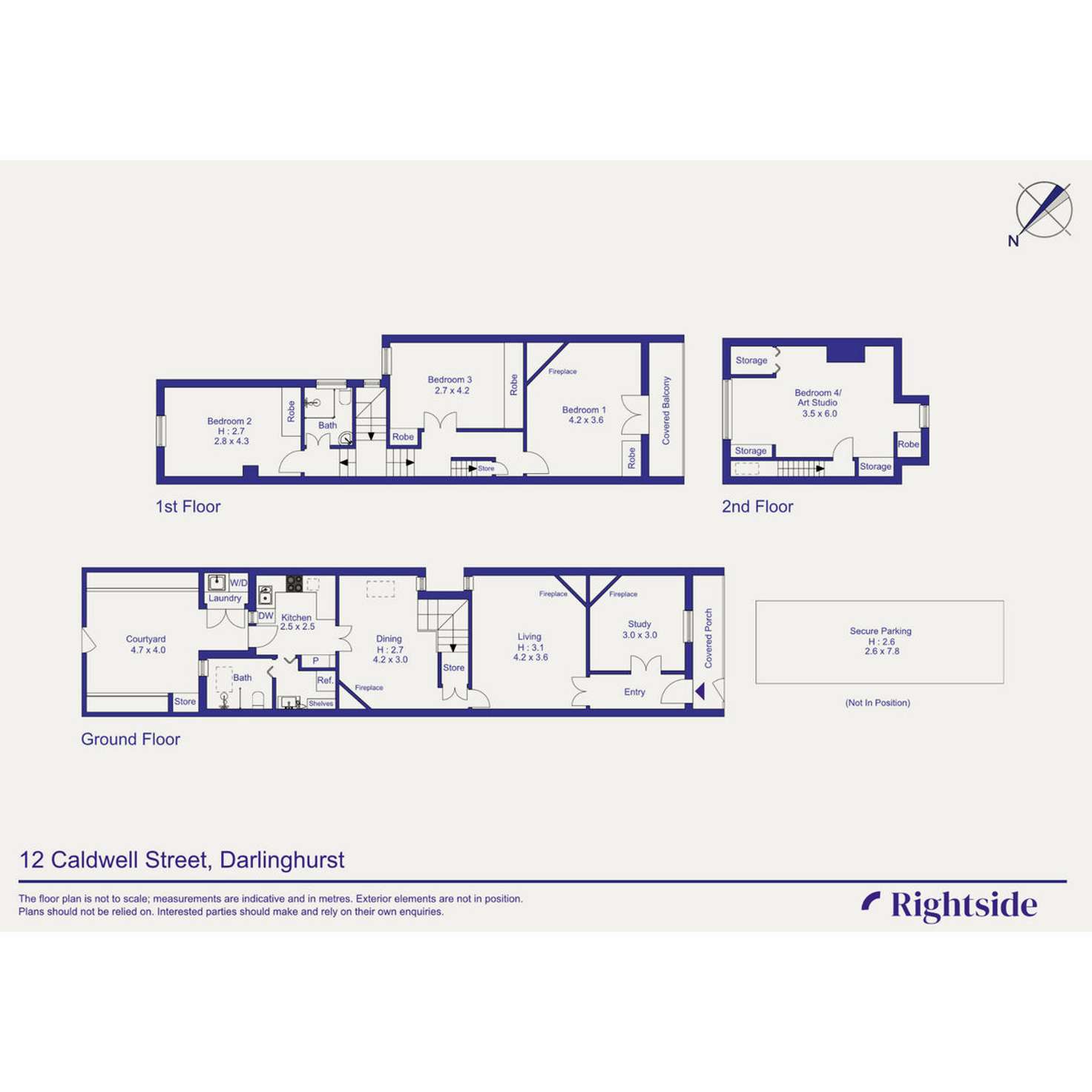 Floorplan of Homely terrace listing, 12 Caldwell Street, Darlinghurst NSW 2010