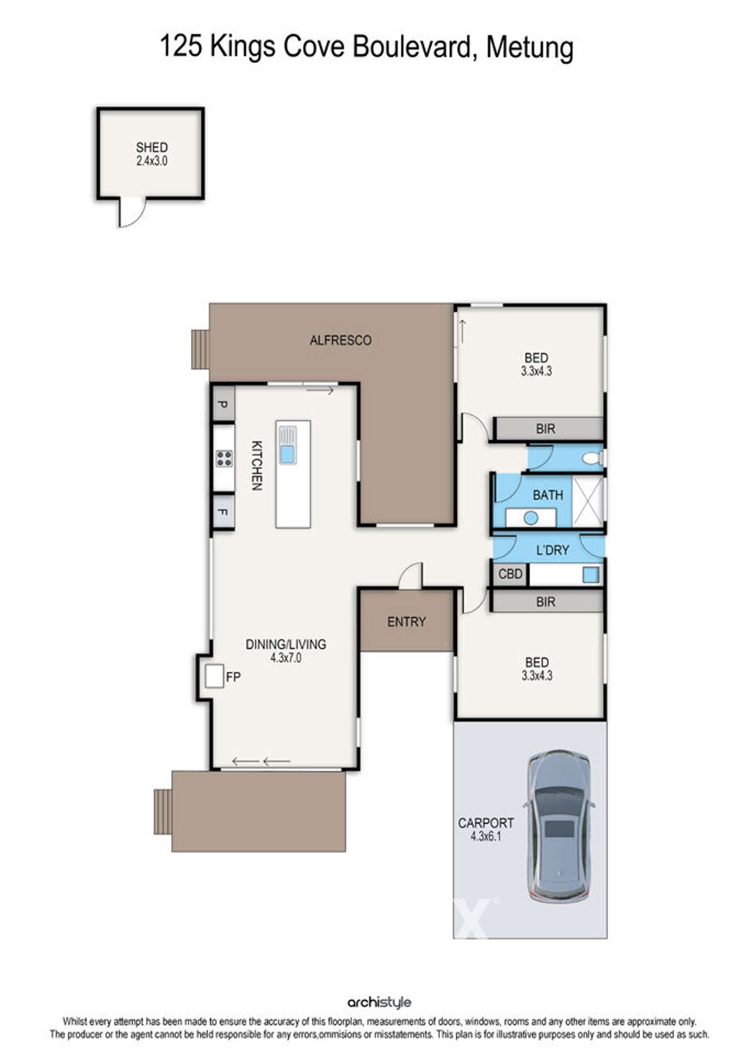 Floorplan of Homely house listing, 125 Kings Cove Boulevard, Metung VIC 3904
