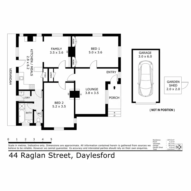 Floorplan of Homely house listing, 44 Raglan Street, Daylesford VIC 3460