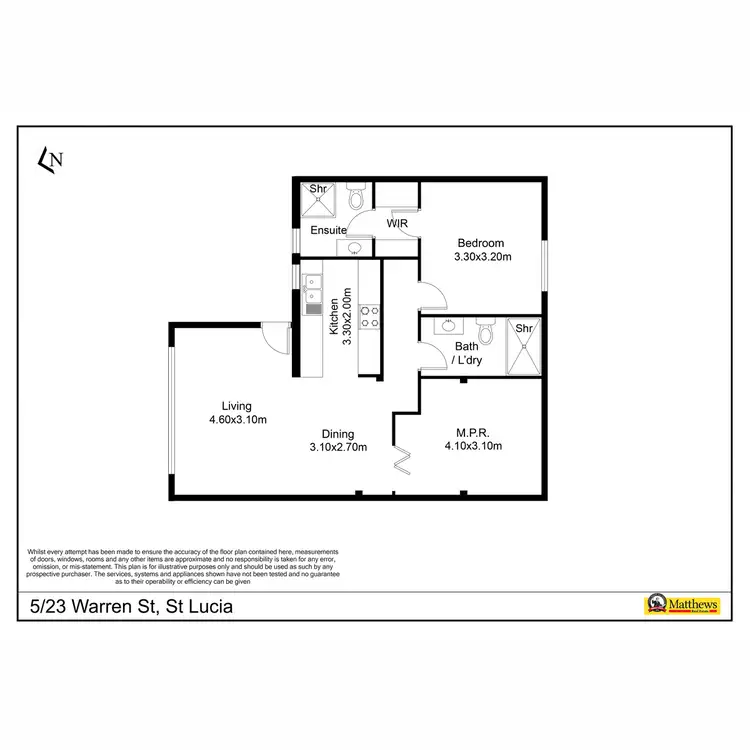 Floorplan of Homely unit listing, 5/23 Warren Street, St Lucia QLD 4067