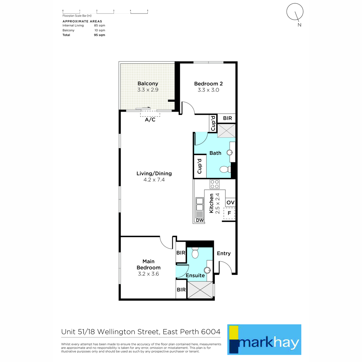 Floorplan of Homely apartment listing, 51/18 Wellington Street, East Perth WA 6004