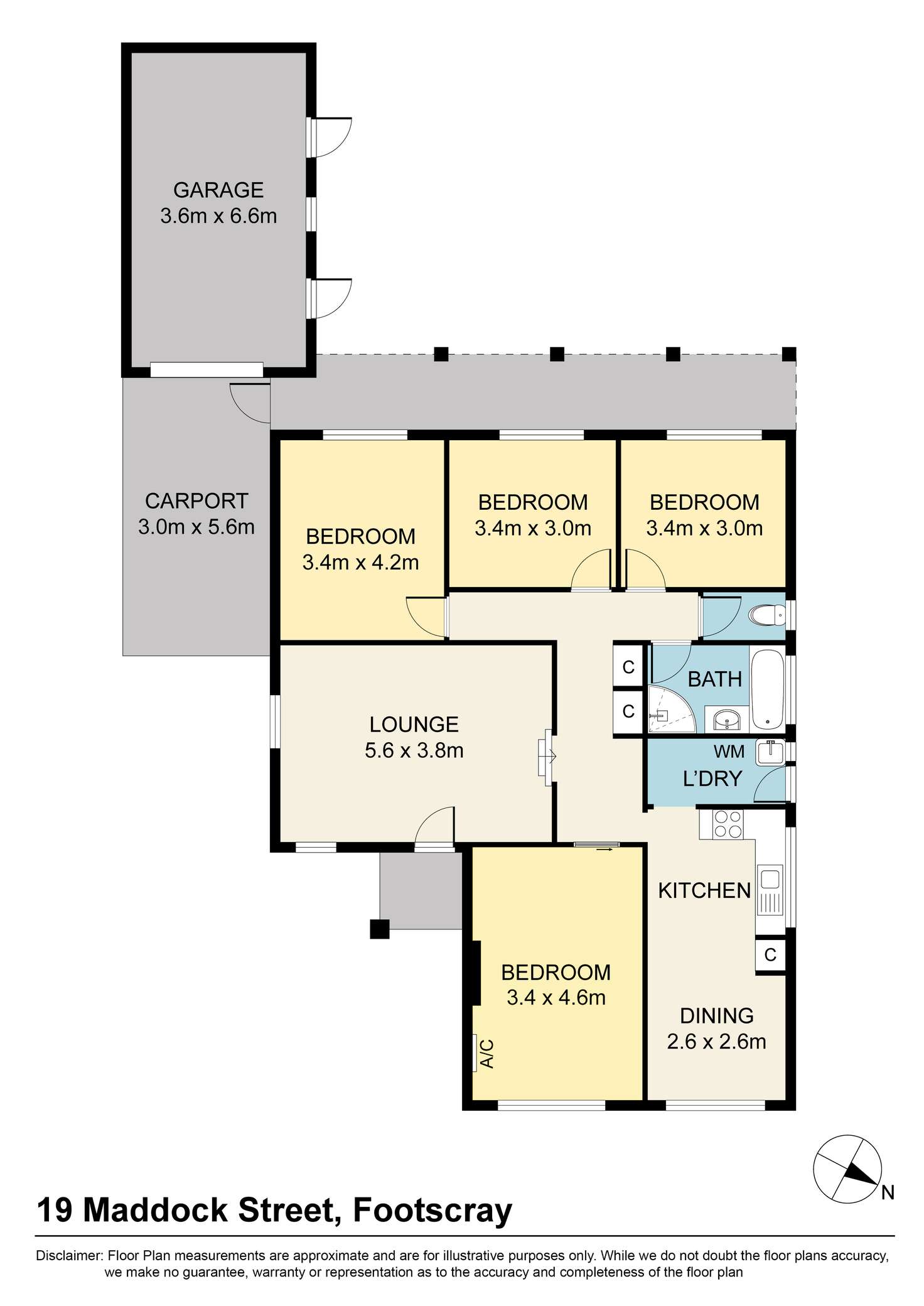 Floorplan of Homely house listing, 19 Maddock Street, Footscray VIC 3011
