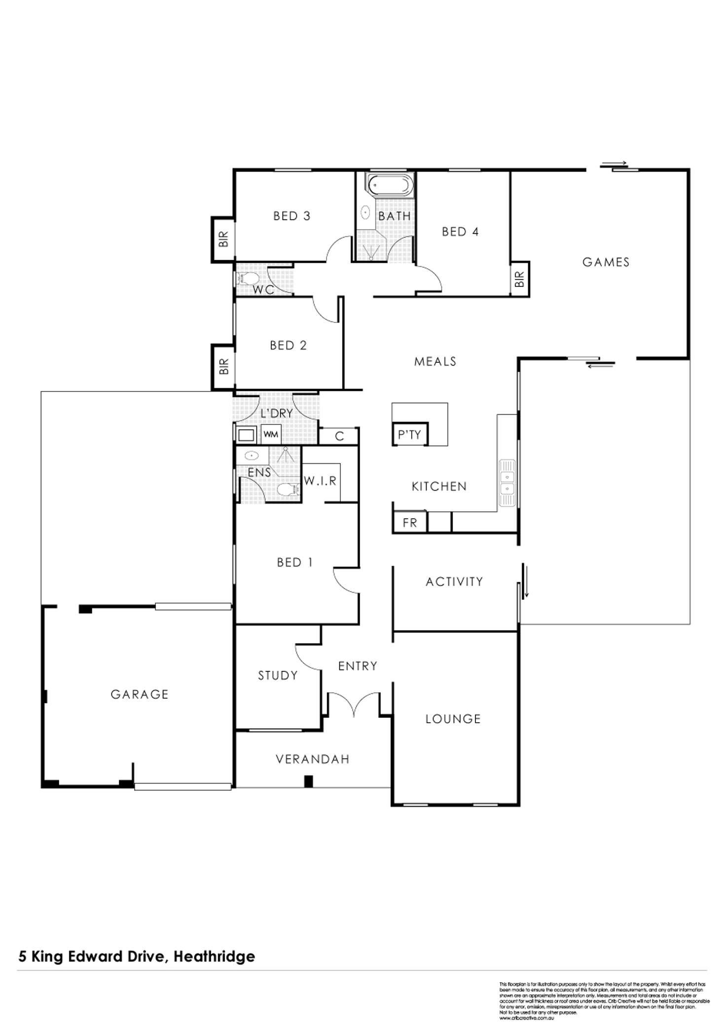 Floorplan of Homely house listing, 5 King Edward Drive, Heathridge WA 6027