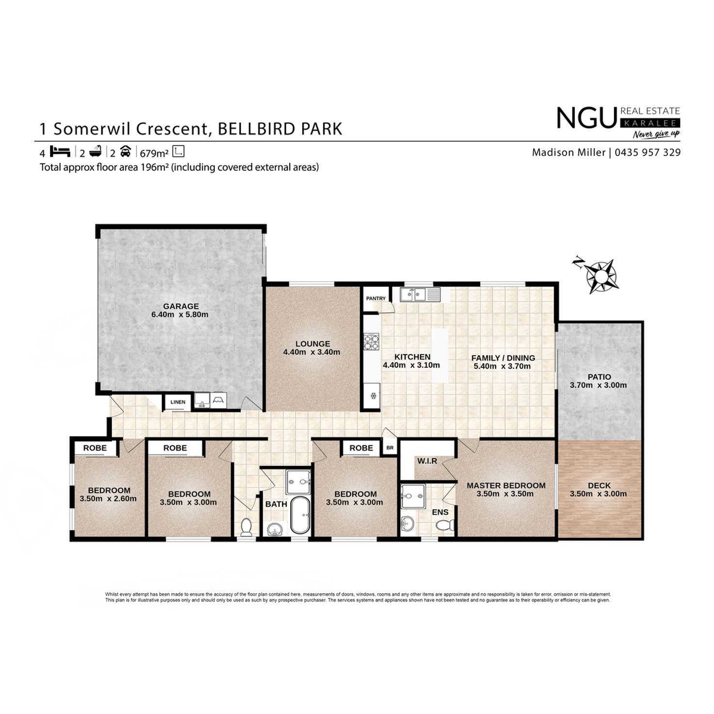 Floorplan of Homely house listing, 1 Somerwil Crescent, Bellbird Park QLD 4300