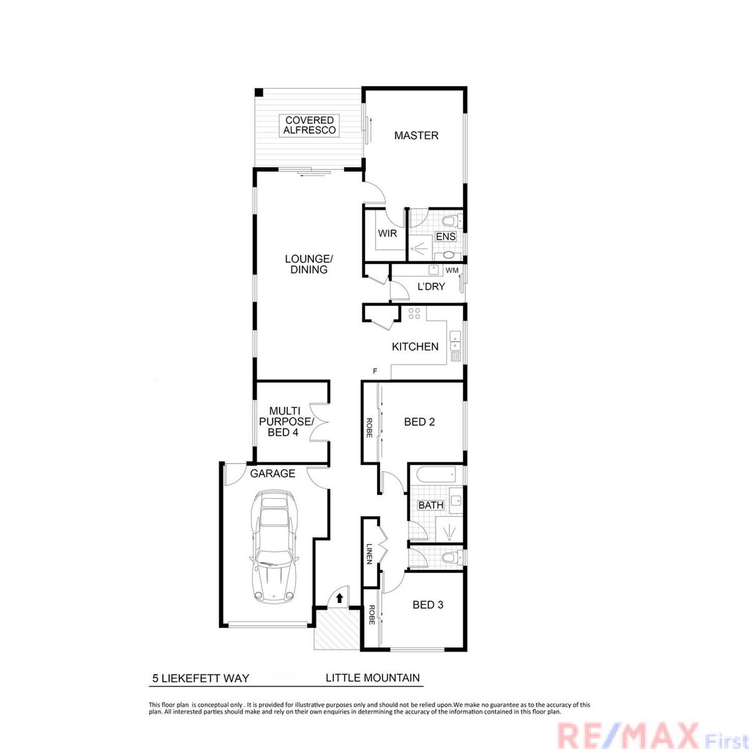 Floorplan of Homely house listing, 5 Liekefett Way, Little Mountain QLD 4551