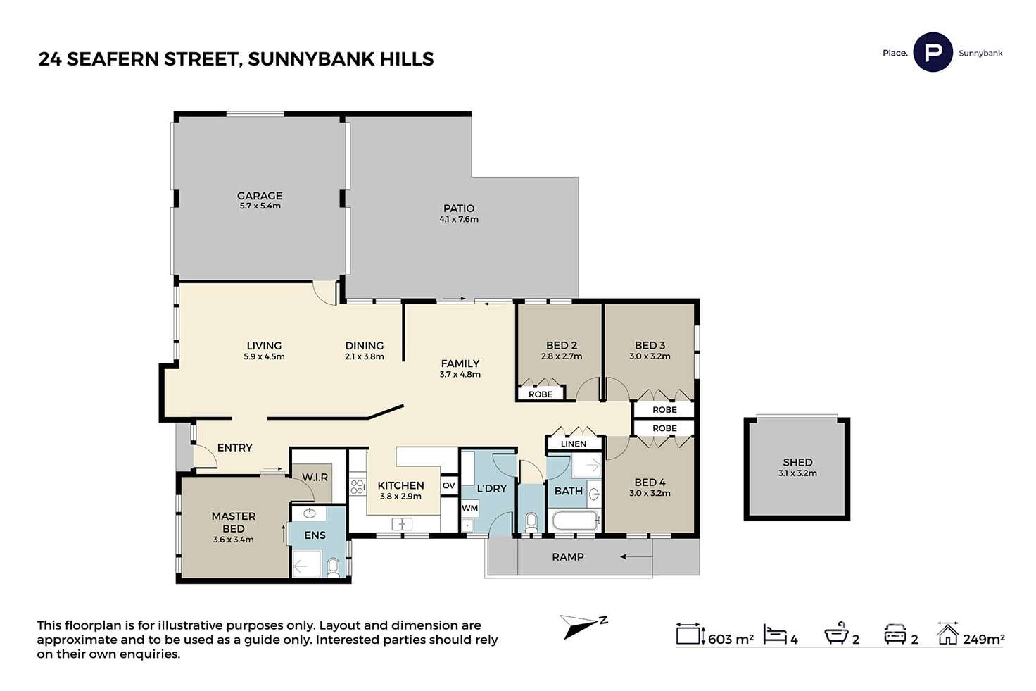 Floorplan of Homely house listing, 24 Seafern Street, Sunnybank Hills QLD 4109