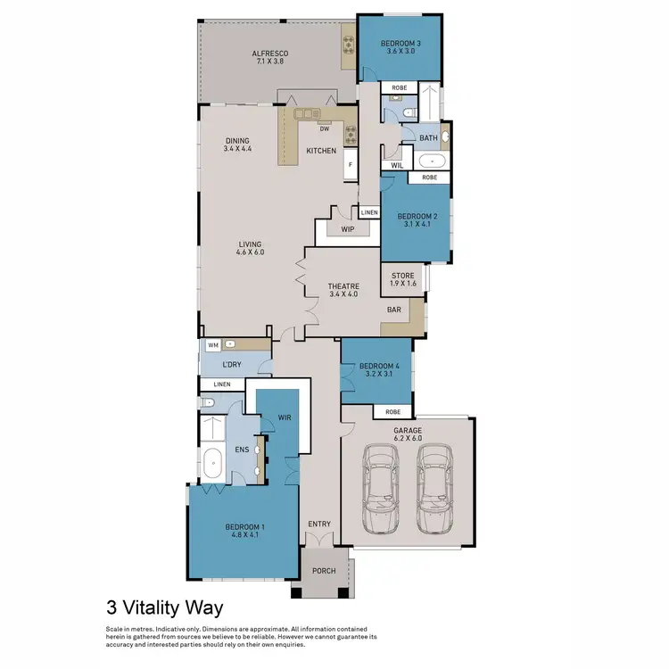 Floorplan of Homely house listing, 3 Vitality Way, Craigie WA 6025
