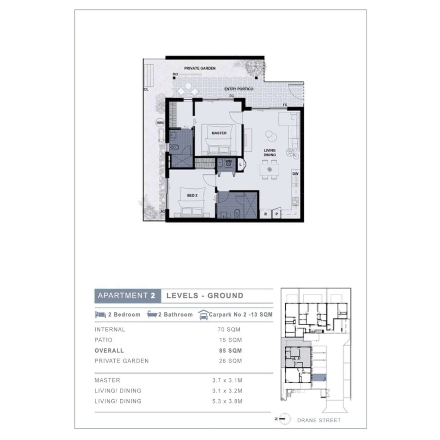 Floorplan of Homely apartment listing, 2/41 Drane Street, Clayfield QLD 4011