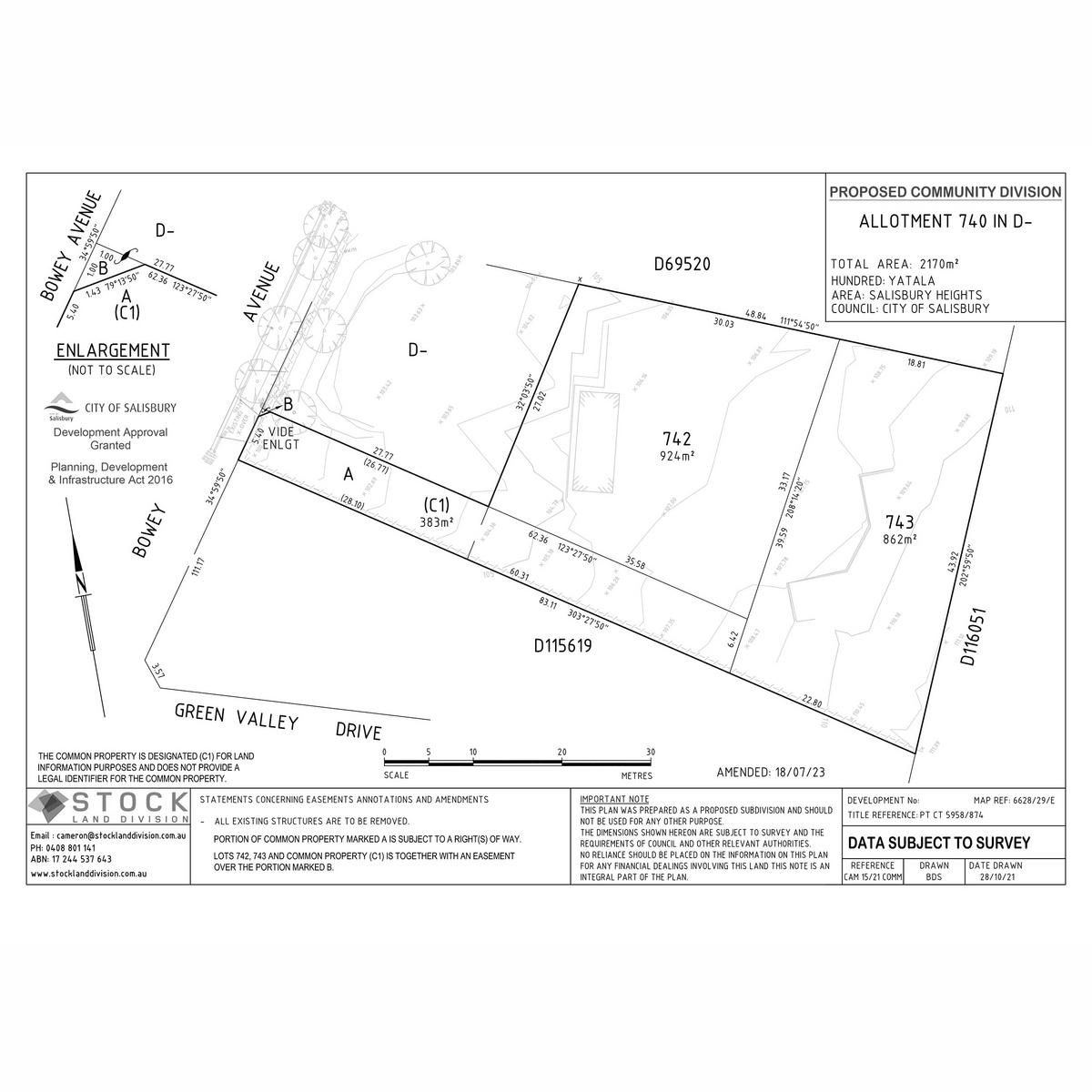 Floorplan of Homely residentialLand listing, 7 Bowey Avenue, Salisbury Heights SA 5109
