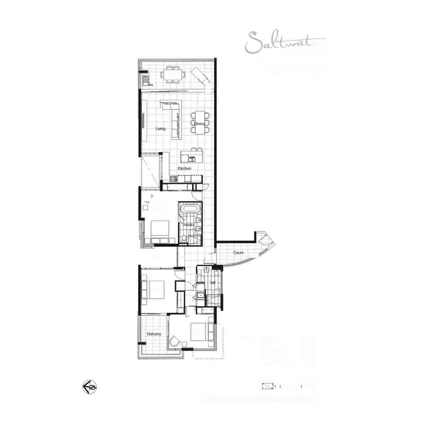 Floorplan of Homely unit listing, 201/38 Miller Street, Bargara QLD 4670
