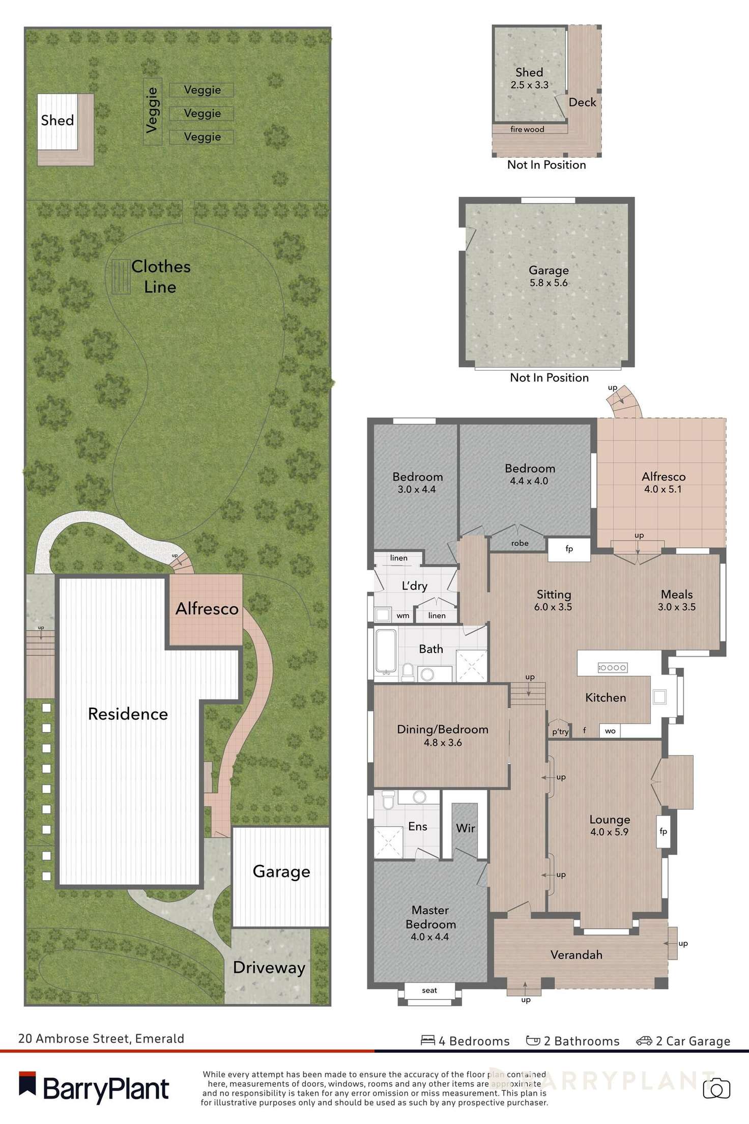 Floorplan of Homely house listing, 20 Ambrose Street, Emerald VIC 3782