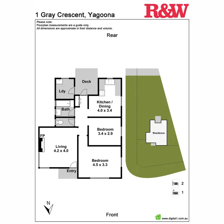 Floorplan of Homely house listing, 1 GRAY Crescent, Yagoona NSW 2199