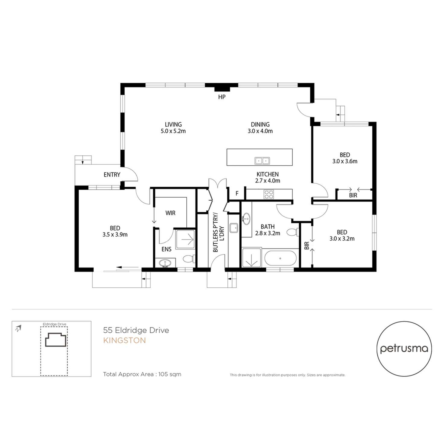 Floorplan of Homely house listing, 55 Eldridge Drive, Kingston TAS 7050