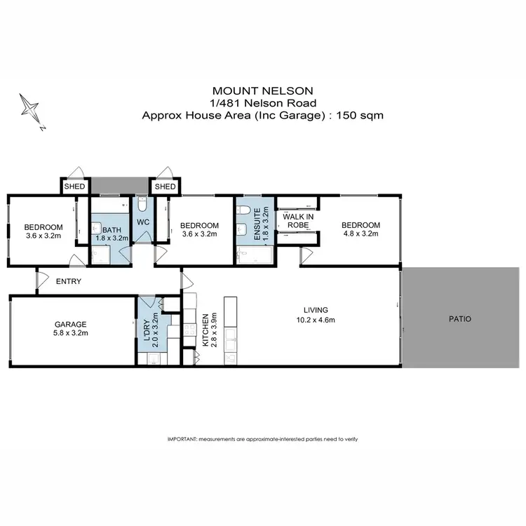 Floorplan of Homely apartment listing, 1/481 Nelson Road, Mount Nelson TAS 7007