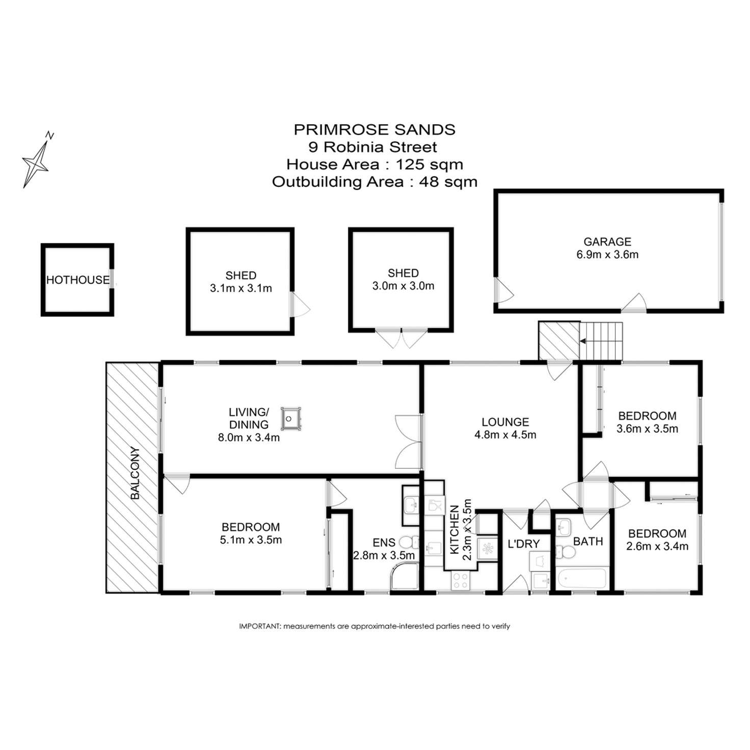 Floorplan of Homely house listing, 9 Robinia Street, Primrose Sands TAS 7173