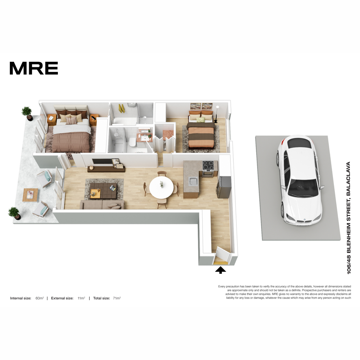 Floorplan of Homely apartment listing, 106/48 Blenheim Street, Balaclava VIC 3183