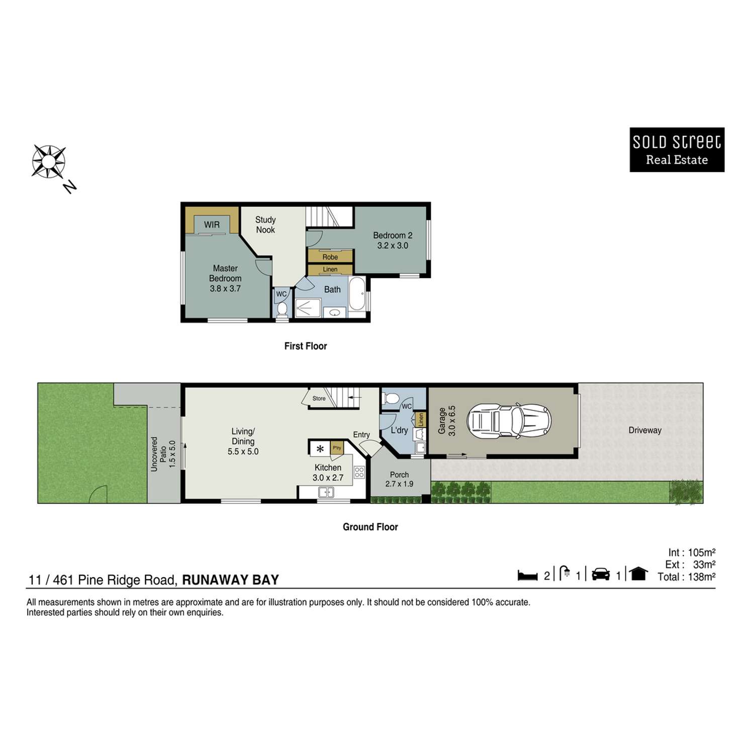 Floorplan of Homely townhouse listing, 11/461 Pine Ridge Road, Runaway Bay QLD 4216