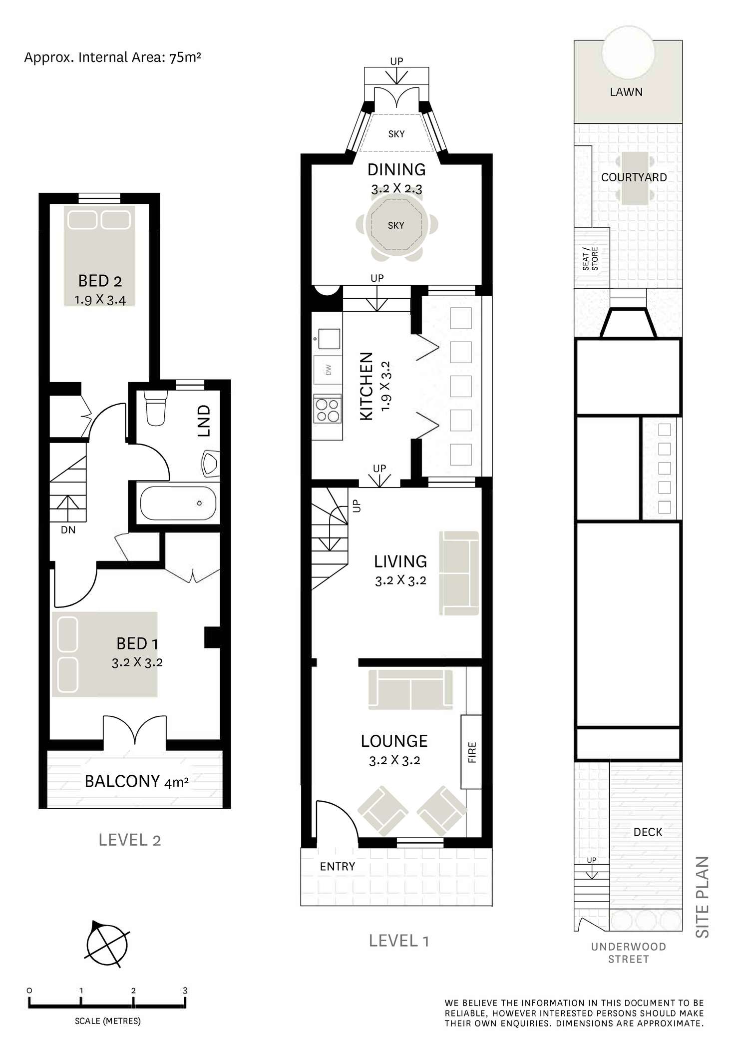 Floorplan of Homely terrace listing, 99 Underwood Street, Paddington NSW 2021