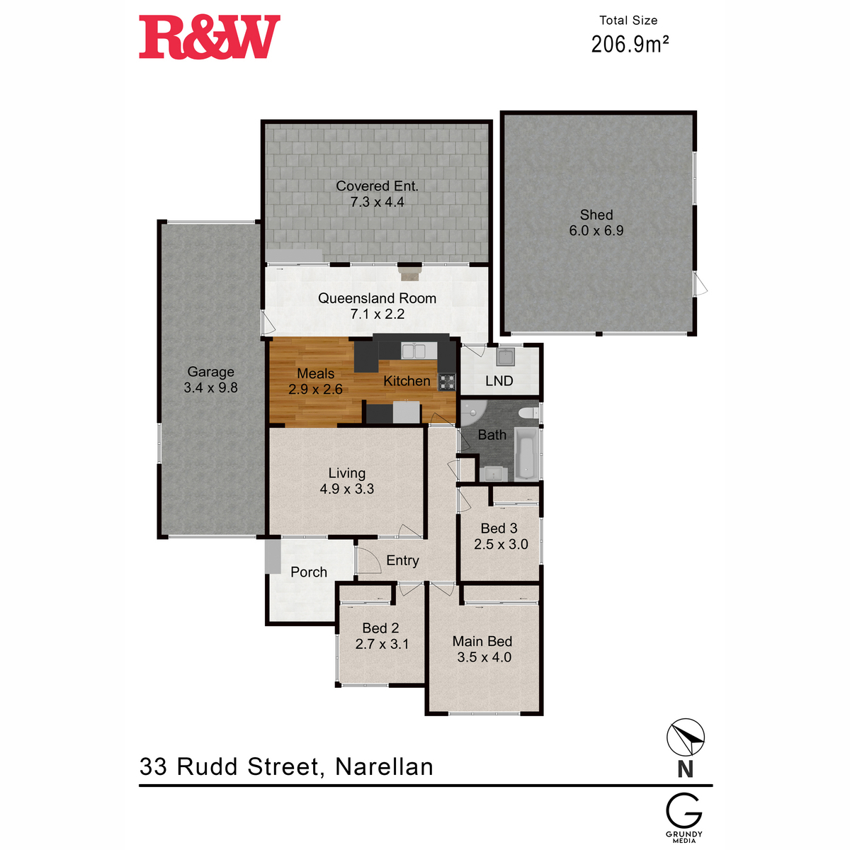 Floorplan of Homely house listing, 33 Rudd Street, Narellan NSW 2567