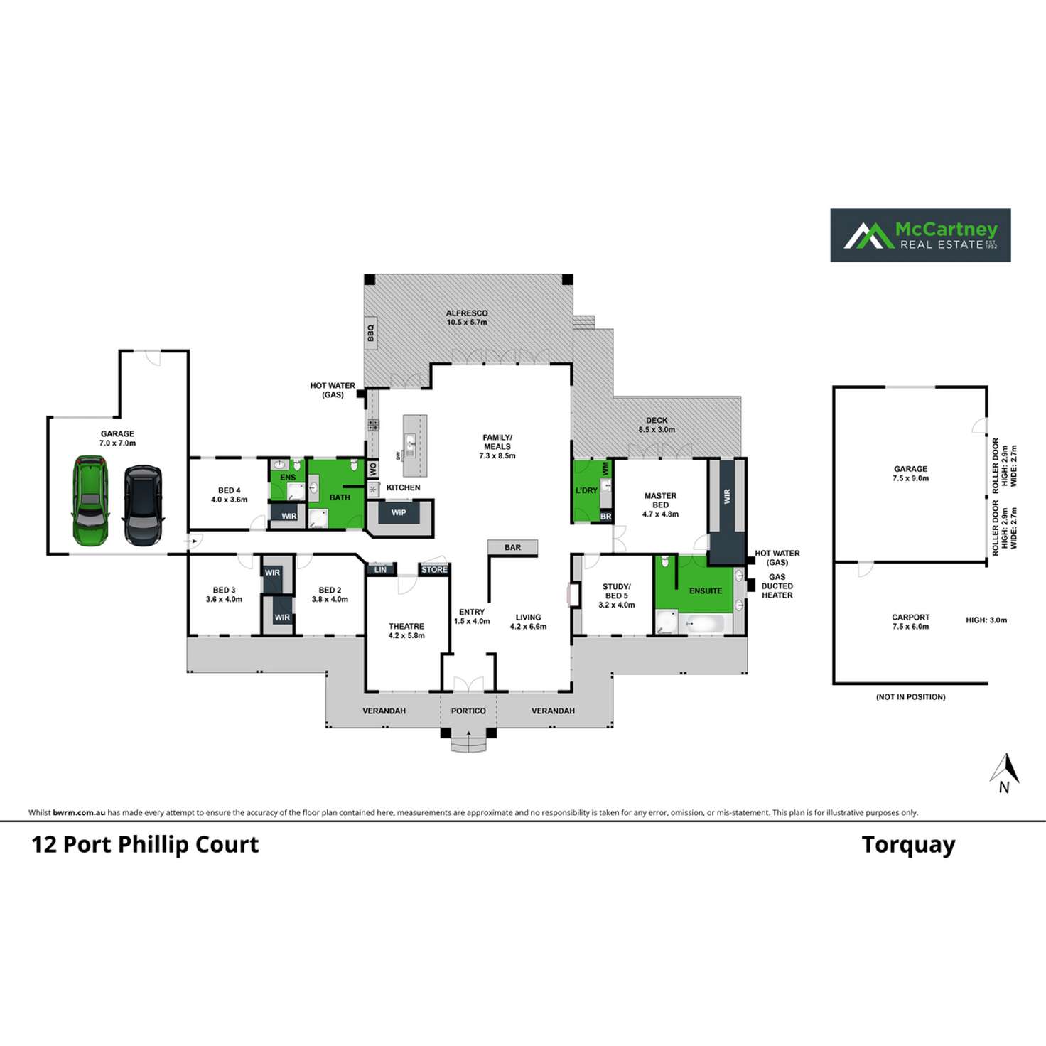 Floorplan of Homely house listing, 12 Port Phillip Court, Torquay VIC 3228