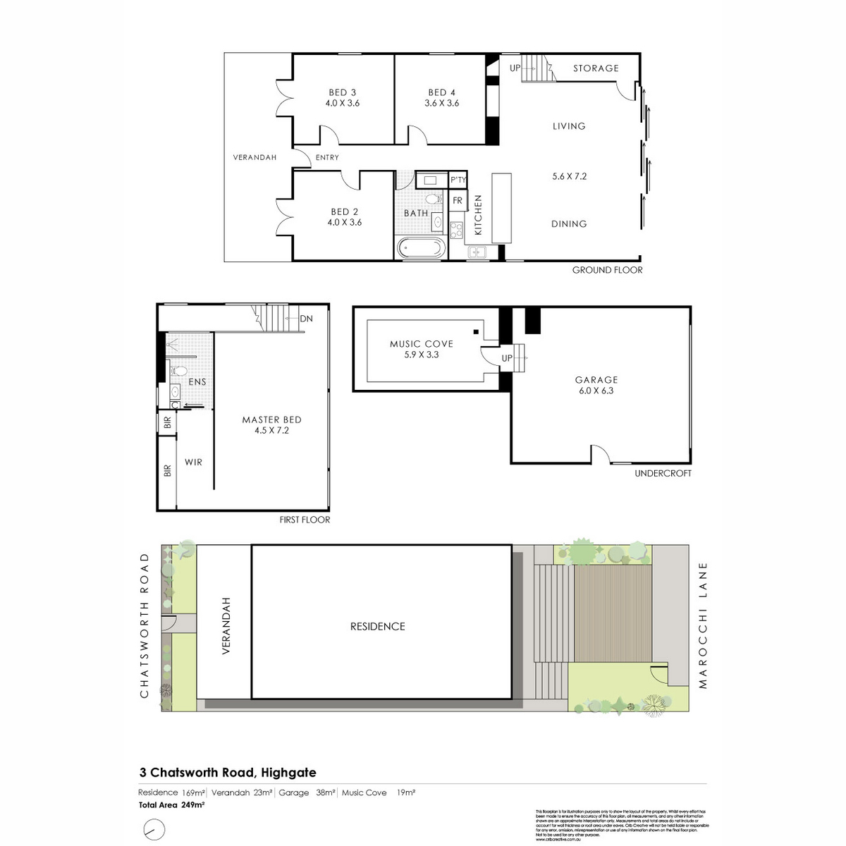 Floorplan of Homely house listing, 3 Chatsworth Road, Highgate WA 6003