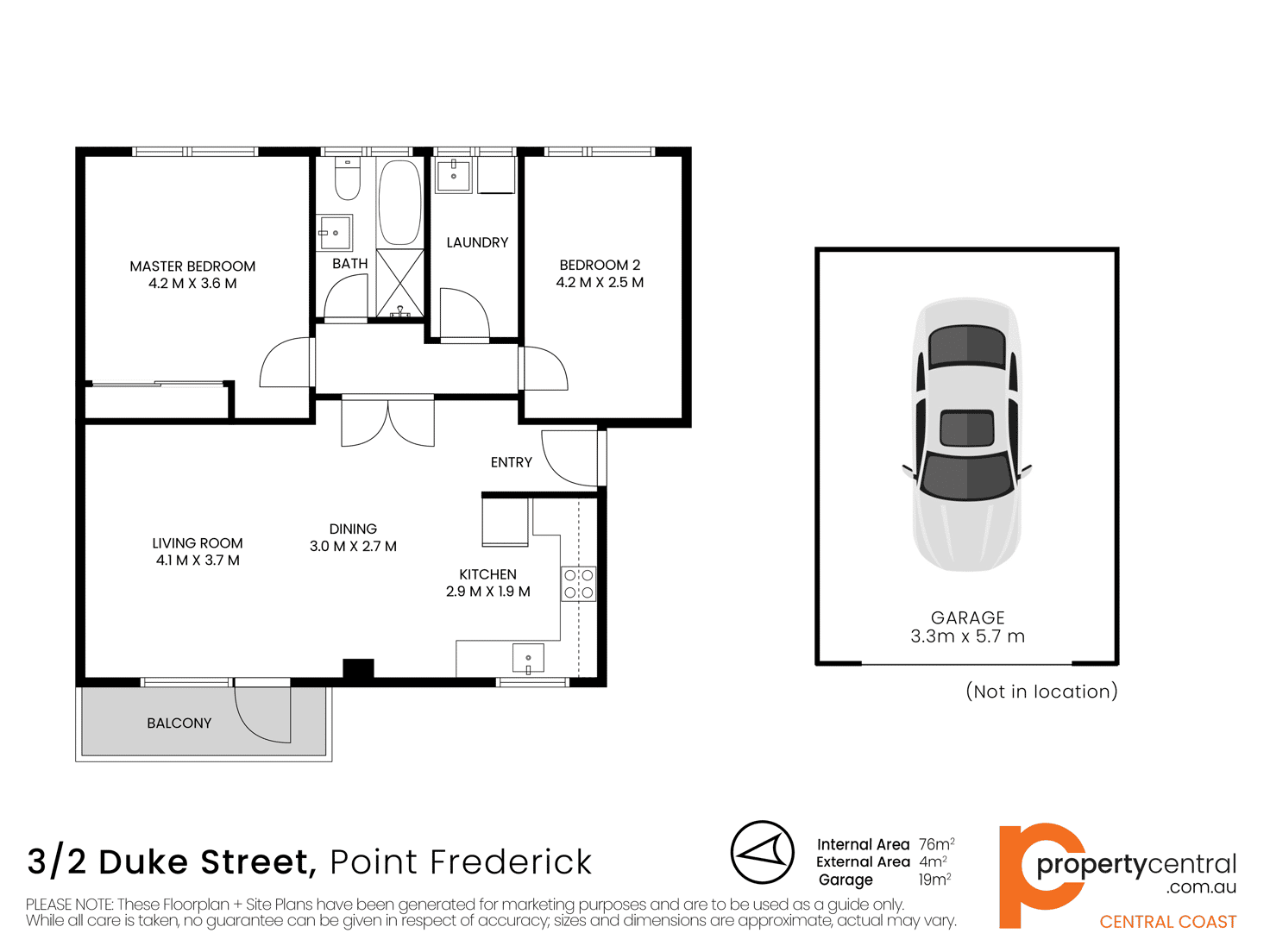 Floorplan of Homely apartment listing, 3/2 Duke Street, Point Frederick NSW 2250