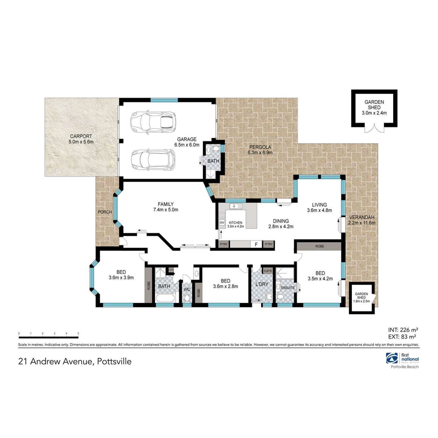 Floorplan of Homely house listing, 21 Andrew Avenue, Pottsville NSW 2489