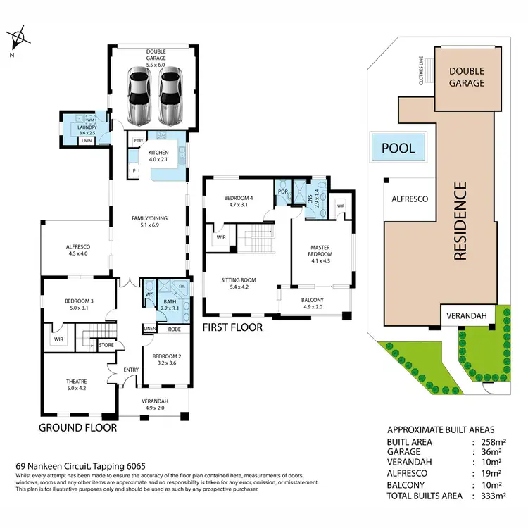 Floorplan of Homely house listing, 69 Nankeen Circle, Tapping WA 6065