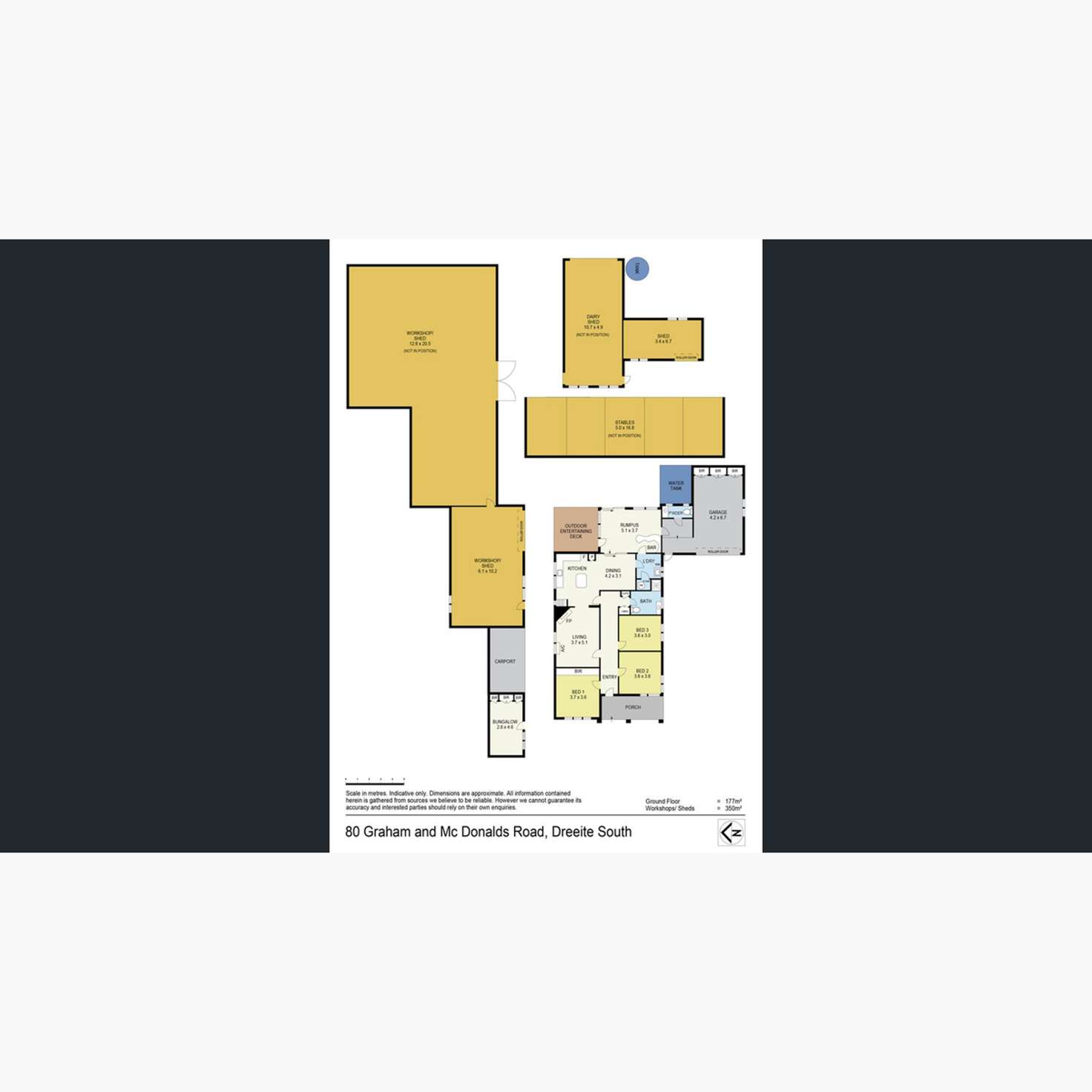 Floorplan of Homely farmlet listing, 80 Graham & McDonalds Road, Dreeite VIC 3249