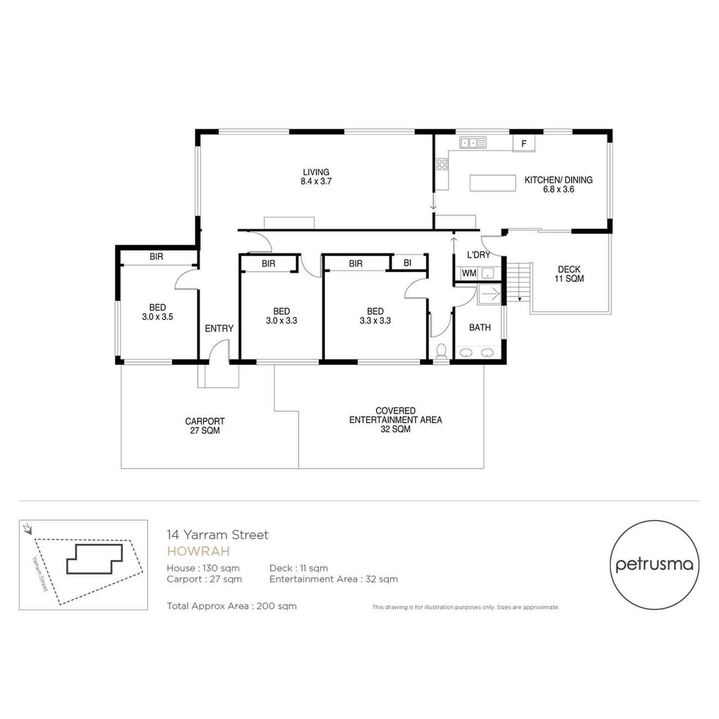 Floorplan of Homely house listing, 14 Yarram Street, Howrah TAS 7018
