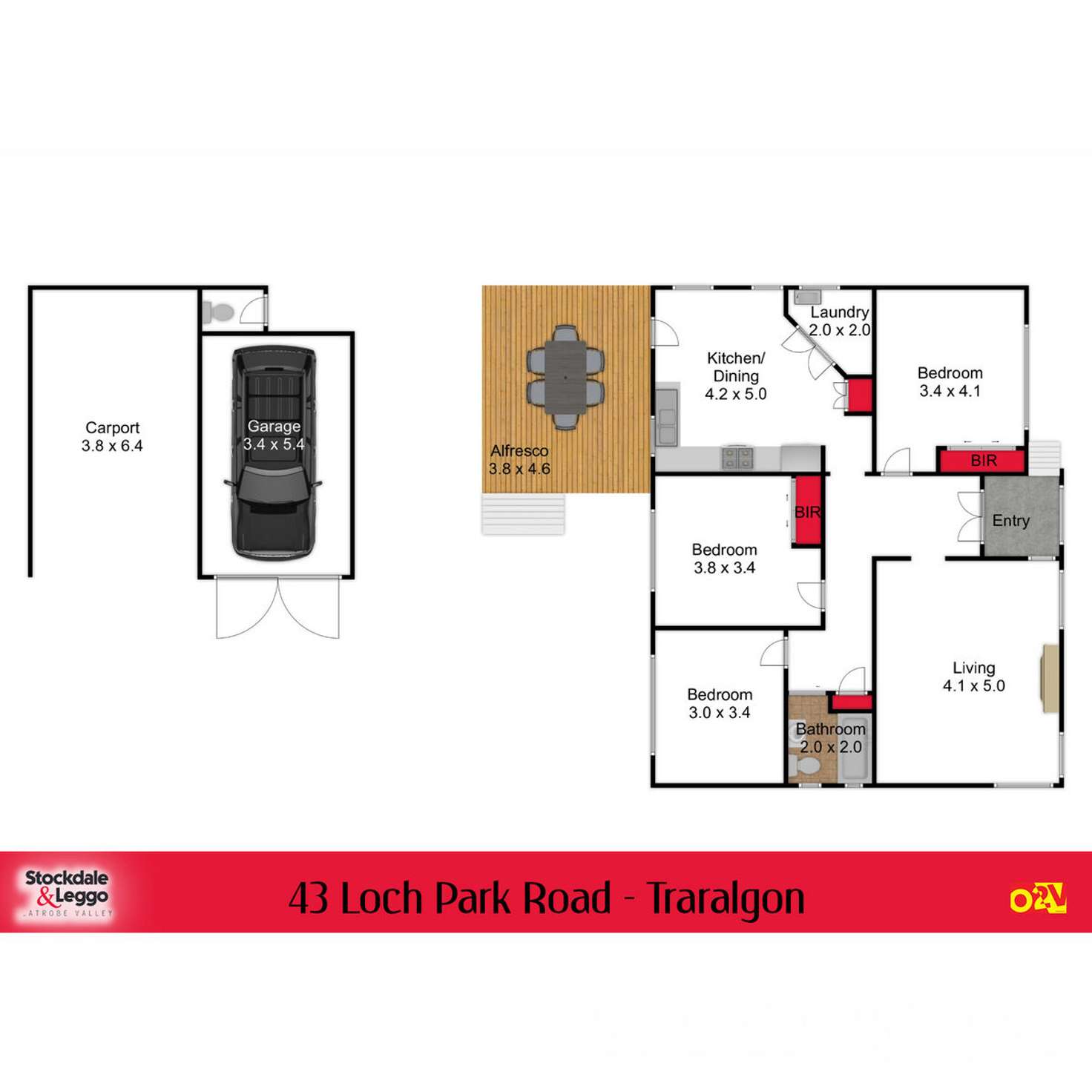 Floorplan of Homely house listing, 43 Loch Park Road, Traralgon VIC 3844