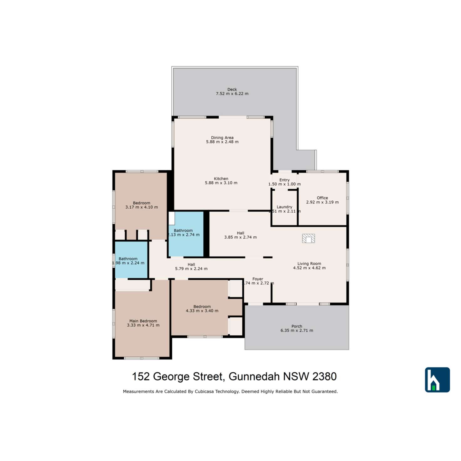 Floorplan of Homely house listing, 152 George Street, Gunnedah NSW 2380