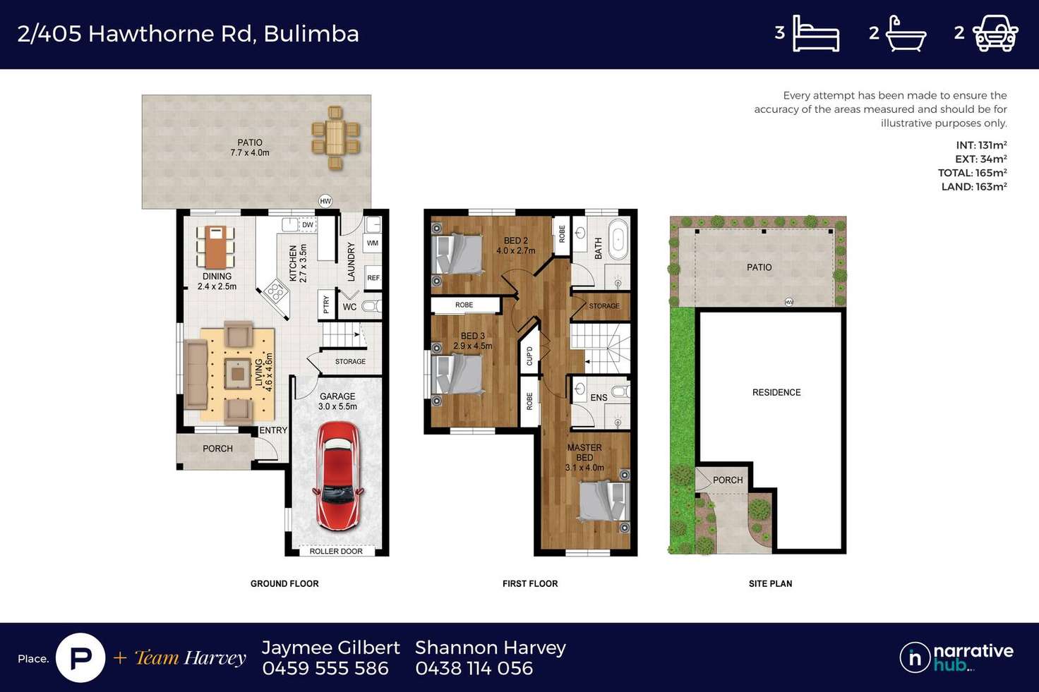Floorplan of Homely townhouse listing, 2/405 Hawthorne Road, Bulimba QLD 4171