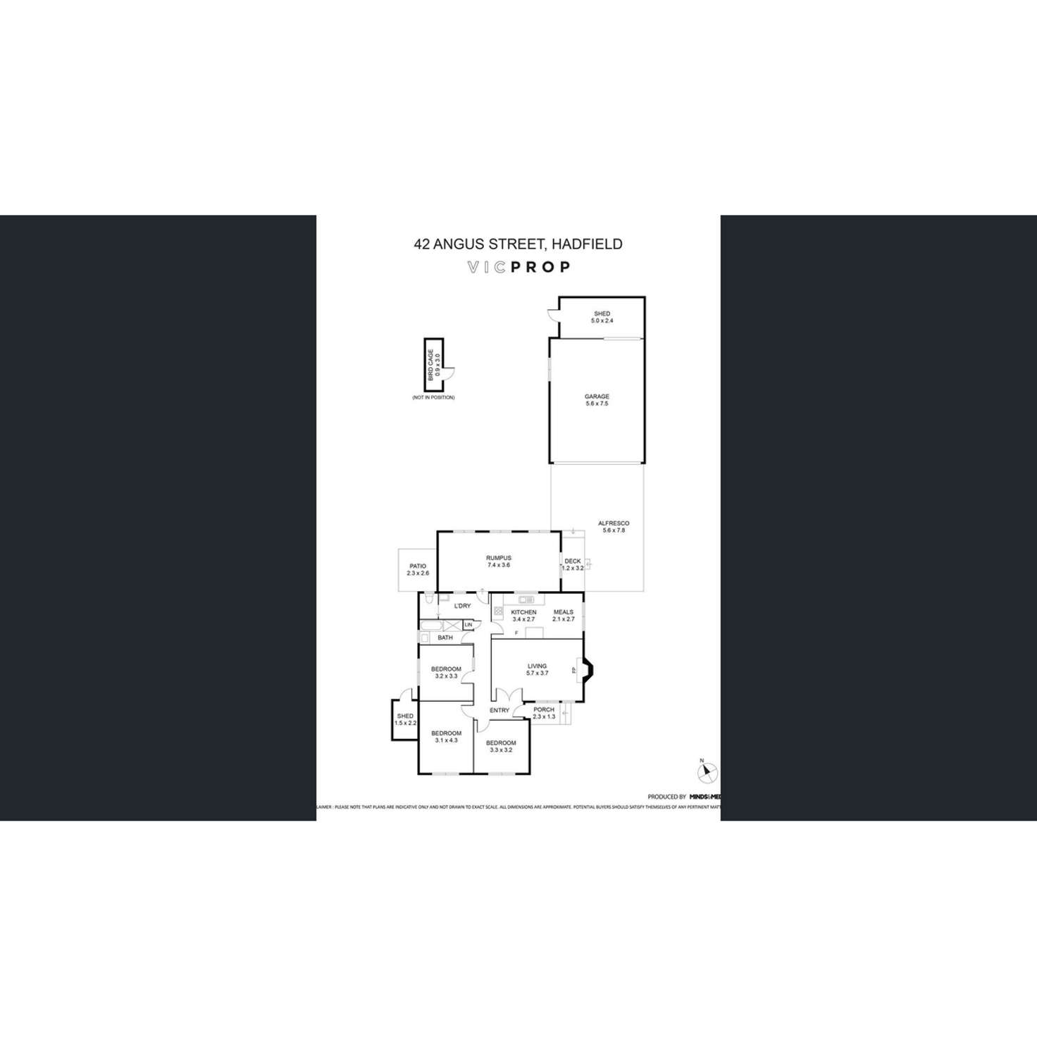 Floorplan of Homely house listing, 42 Angus Street, Hadfield VIC 3046