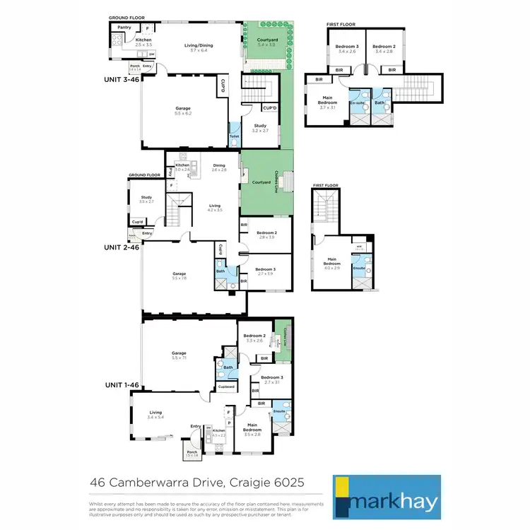 Floorplan of Homely townhouse listing, 46B Camberwarra Drive, Craigie WA 6025