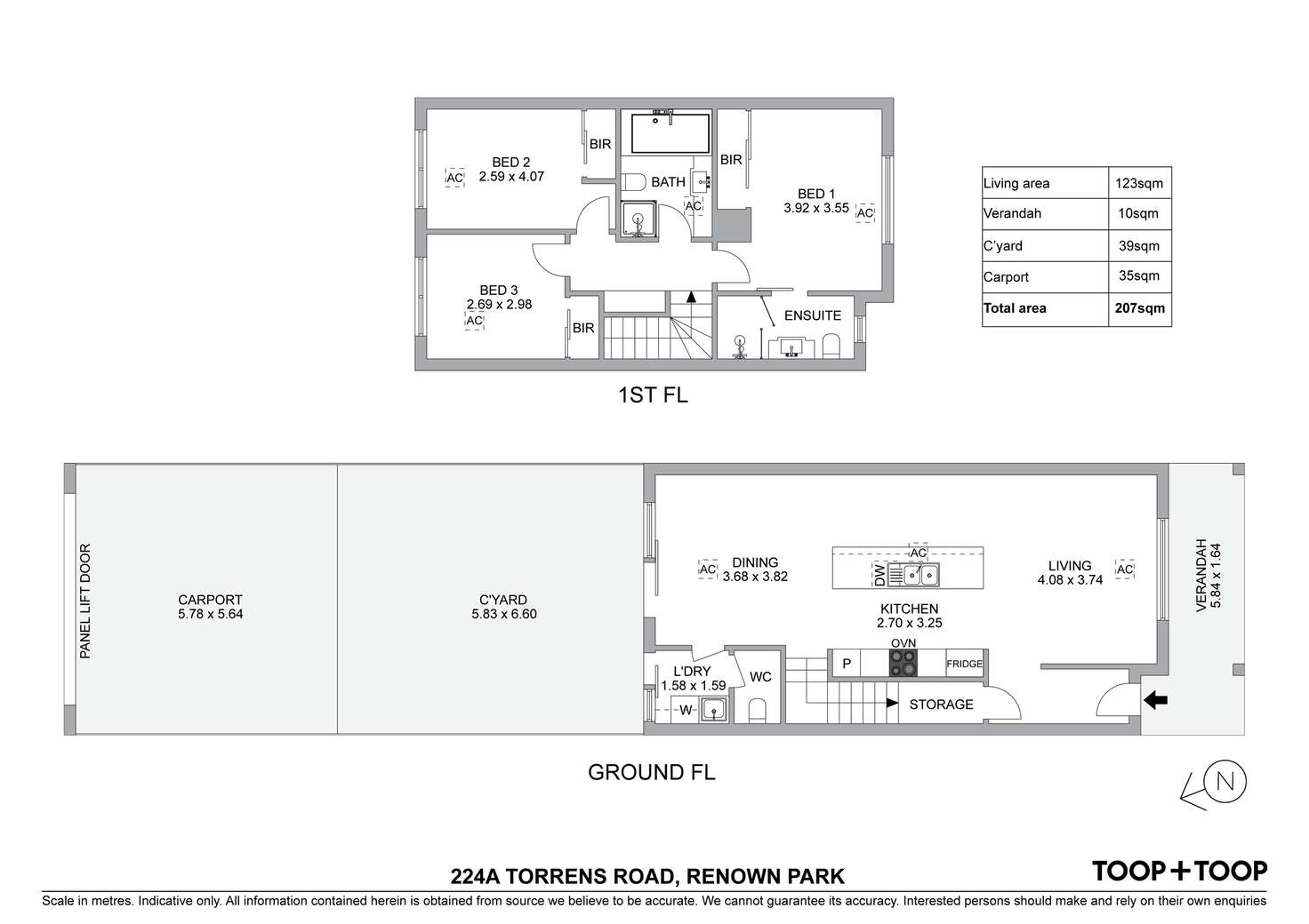 Floorplan of Homely house listing, 224A Torrens Road, Renown Park SA 5008