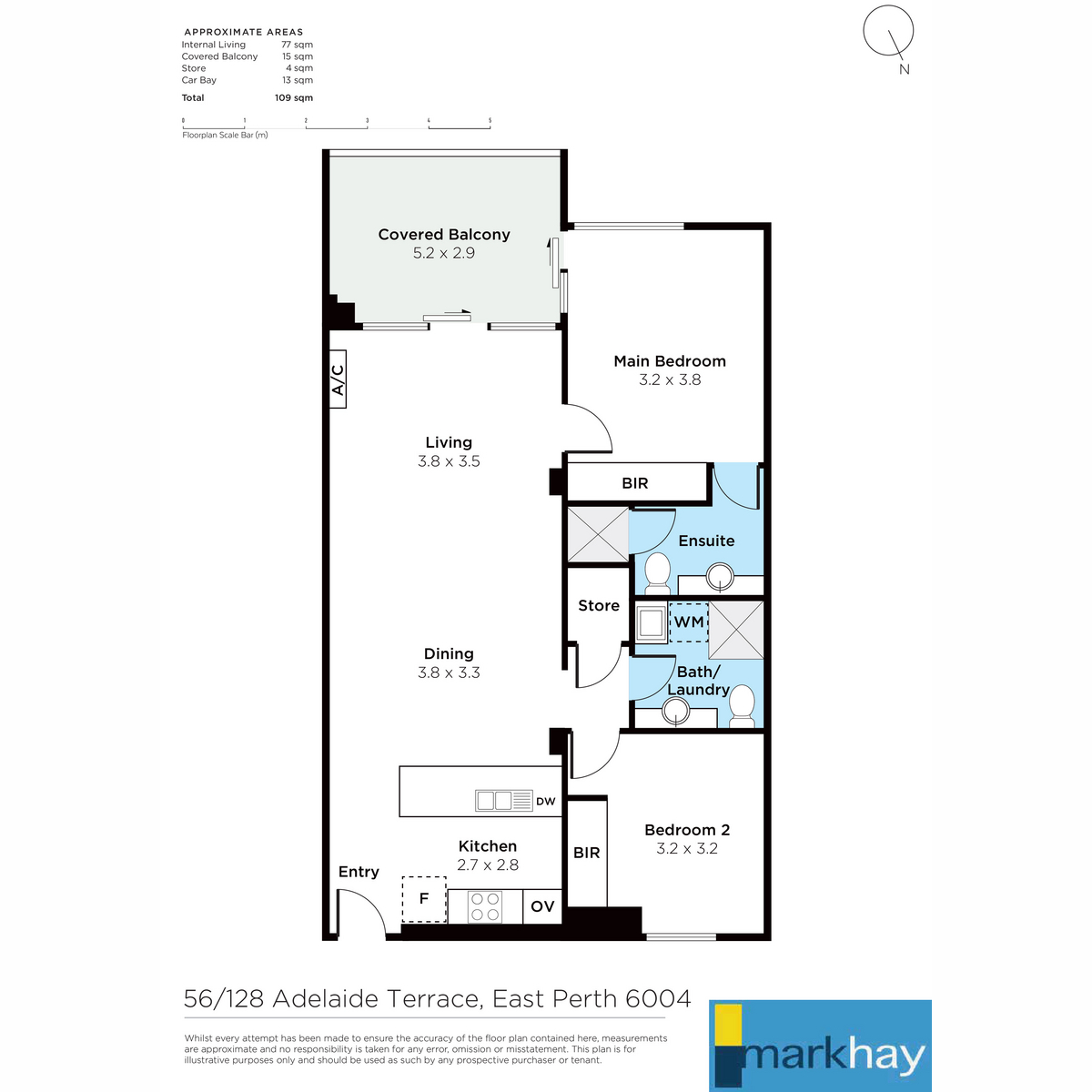 Floorplan of Homely apartment listing, 56/128 Adelaide Terrace, East Perth WA 6004